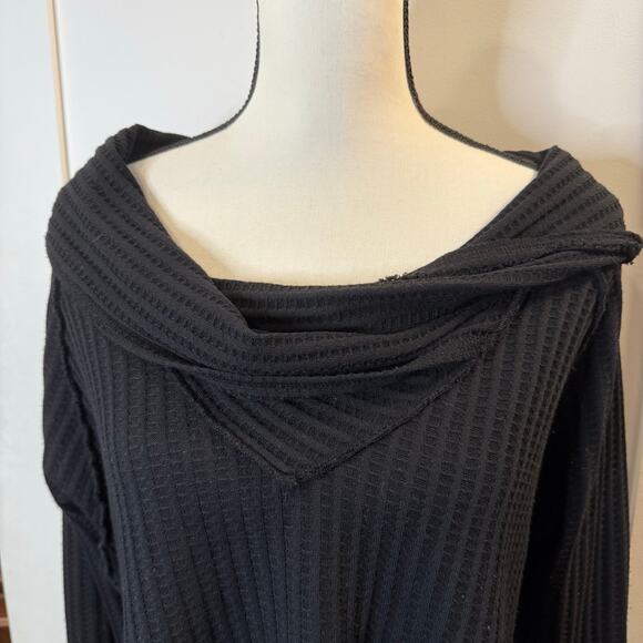 Free People We the Free Black Top Size L - Picture 4 of 5